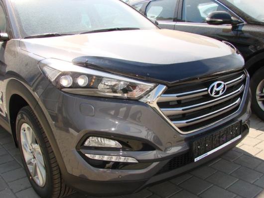 Дефлектор капота (мухобойка) Hyundai Tucson 2015- (Хюндай Туксон) SIM